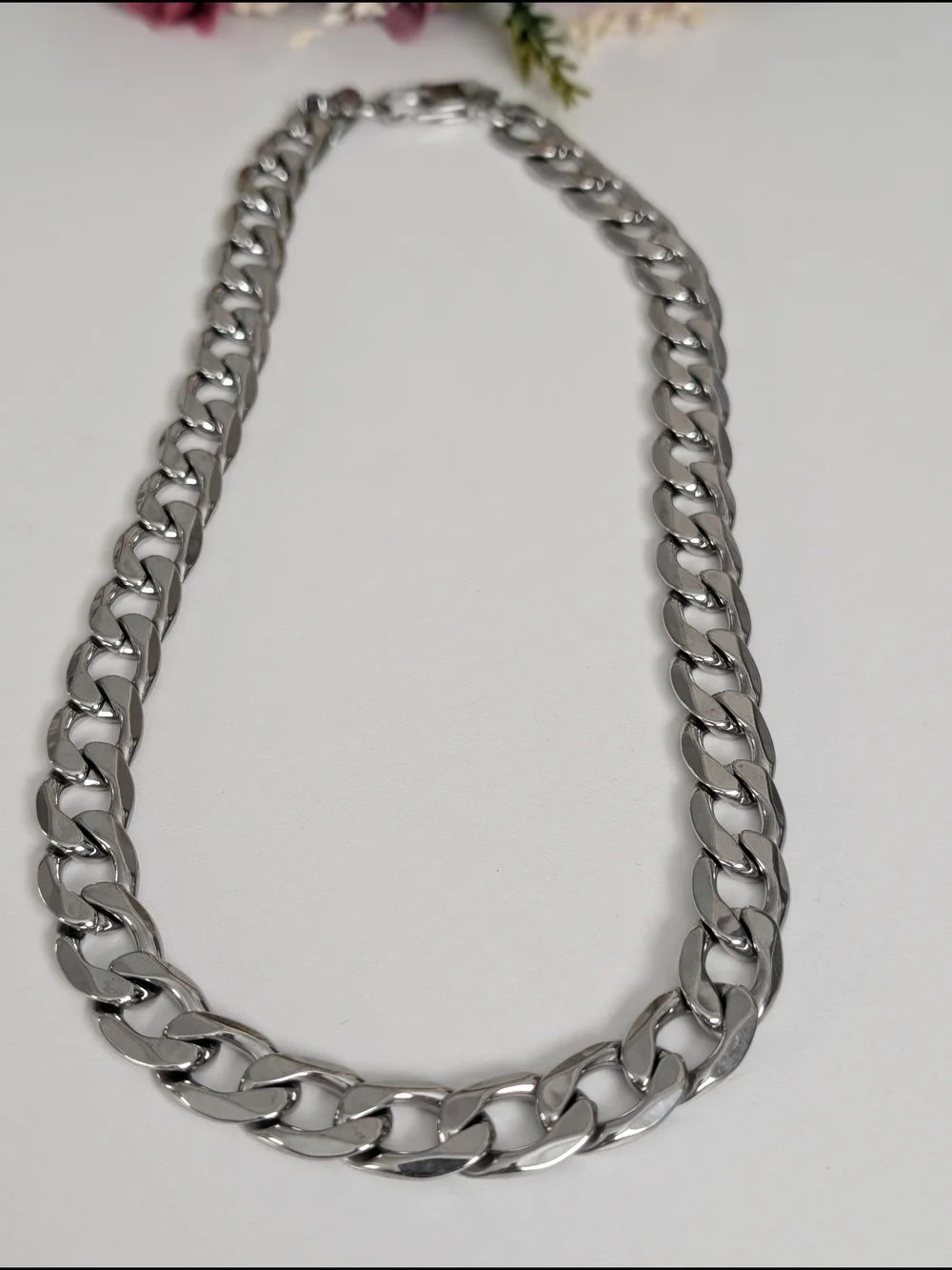 Chunky Stainless Steel Curb Chain Necklace